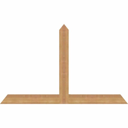 Ekena Millwork Portland Timber Gable Bracket, Western Red Cedar, 48"W x 30"H x 1 1/2"D x 3 1/2"F, 15/12 Pitch GBW048X30X0204POR00SWR